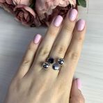 Серебряное кольцо Tiva без камней, вес изделия 8,41 гр (2046929) adjustable размер