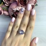 Серебряное кольцо Tiva с натуральным аметистом 2.3ct, вес изделия 3,75 гр (2048923) 17 размер