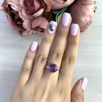 Серебряное кольцо Tiva с александритом 4.993ct, вес изделия 4,01 гр (2050421) 18.5 размер