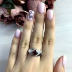 Серебряное кольцо Tiva с натуральным гранатом 1.29ct, вес изделия 4,24 гр (2051602) 18 размер