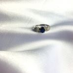 Серебряное кольцо Tiva с сапфиром nano 1.228ct, вес изделия 2,81 гр (2059325) 17 размер