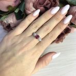 Серебряное кольцо Tiva с натуральным рубином 1.865ct, вес изделия 2,87 гр (2060154) 17 размер