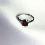 Серебряное кольцо Tiva с натуральным рубином 1.842ct, вес изделия 1,78 гр (2060178) 16.5 размер