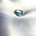 Серебряное кольцо Tiva с опалом 0.951ct, вес изделия 2,93 гр (2060789) 17.5 размер