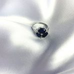 Серебряное кольцо Tiva с натуральным сапфиром 4.098ct, вес изделия 3,03 гр (2063063) 17 размер