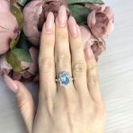 Серебряное кольцо Tiva с натуральным топазом 2.621ct, вес изделия 3,87 гр (2065364) 18 размер