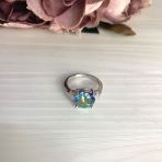 Серебряное кольцо Tiva с мистик топазом 6.555ct, вес изделия 3,64 гр (2068006) 18.5 размер