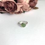 Серебряное кольцо Tiva с Султанит султанитом 1.84ct, вес изделия 2,57 гр (2076049) 17 размер