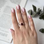 Серебряное кольцо Tiva с натуральным рубином 2.615ct, вес изделия 2,85 гр (2096184) 18 размер