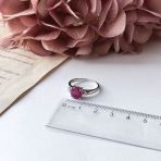 Серебряное кольцо Tiva с натуральным рубином 2.615ct, вес изделия 2,85 гр (2096184) 18 размер