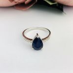 Серебряное кольцо Tiva с натуральным сапфиром 2.358ct, вес изделия 2,57 гр (2098102) 18 размер