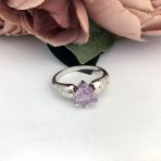 Серебряное кольцо Tiva с натуральным аметистом 1.825ct, вес изделия 3,54 гр (2098614) 17 размер