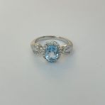 Серебряное кольцо Tiva с натуральным топазом 2.15ct, вес изделия 4,49 гр (2105176) 18.5 размер