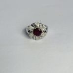 Серебряное кольцо Tiva с натуральным рубином 2.55ct, вес изделия 5,6 гр (2105770) 18.5 размер