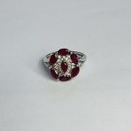 Серебряное кольцо Tiva с натуральным рубином 2.375ct, вес изделия 3,97 гр (2105831) 19 размер