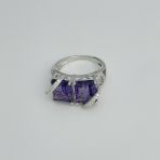 Серебряное кольцо Tiva с натуральным аметистом 5.858ct, вес изделия 5,09 гр (2106234) 19 размер