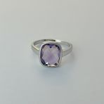 Серебряное кольцо Tiva с натуральным аметистом 4.283ct, вес изделия 4,16 гр (2107385) 19 размер