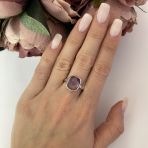 Серебряное кольцо Tiva с натуральным аметистом 4.283ct, вес изделия 4,16 гр (2107385) 19 размер