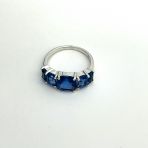 Серебряное кольцо Tiva с искуственным танзанитом nano 1.838ct, вес изделия 3,02 гр (2108306) 17 размер