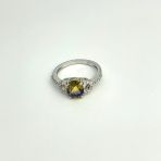 Серебряное кольцо Tiva с аметрином nano 1.911ct, фианитами, вес изделия 2,77 гр (2111061) 18.5 размер