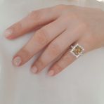 Серебряное кольцо Tiva с цитрином nano 4.18ct, вес изделия 4,85 гр (2117353) 16 размер