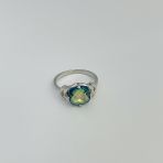 Серебряное кольцо Tiva с мистик топазом 3ct, вес изделия 3,91 гр (2121954) 17.5 размер