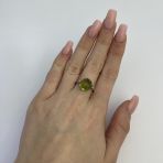 Серебряное кольцо Tiva с Султанит султанитом 4.772ct, вес изделия 2,69 гр (2122036) 17.5 размер