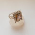 Серебряное кольцо Tiva с мистик топазом 4.15ct, вес изделия 5,03 гр (2123217) 17 размер