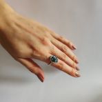 Серебряное кольцо Tiva с топазом Лондон Блю 3.014ct, вес изделия 3,61 гр (2127420) 18 размер