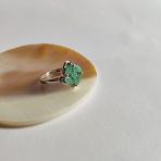 Серебряное кольцо Tiva с натуральным изумрудом 1.108ct, вес изделия 3,39 гр (2127581) 17 размер