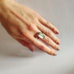 Серебряное кольцо Tiva с натуральным перламутром 1.525ct, вес изделия 3,79 гр (2129363) 17 размер