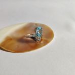 Серебряное кольцо Tiva с натуральным топазом 2.778ct, шпинелью, вес изделия 3,17 гр (2129585) 18 размер