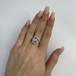 Серебряное кольцо Tiva с натуральным топазом 7.046ct, вес изделия 3,79 гр (2129608) 18 размер