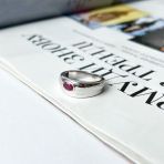 Серебряное кольцо Tiva с натуральным рубином 0.4ct, вес изделия 5,04 гр (2140450) 17 размер