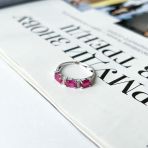 Серебряное кольцо Tiva с натуральным рубином 1.961ct, вес изделия 2,35 гр (2140504) 18.5 размер