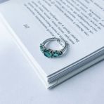 Серебряное кольцо Tiva с аквамарином nano 1.202ct, вес изделия 2,85 гр (2141396) 17.5 размер