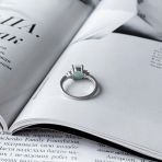 Серебряное кольцо Tiva с натуральным изумрудом 1.45ct, вес изделия 2,78 гр (2150947) 18 размер