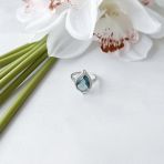 Серебряное кольцо Tiva с топазом Лондон Блю 2.775ct, вес изделия 3,36 гр (2151746) 18 размер