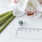 Серебряное кольцо Tiva с топазом Лондон Блю 2.775ct, вес изделия 3,36 гр (2151746) 18 размер