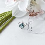 Серебряное кольцо Tiva с топазом Лондон Блю 2.775ct, вес изделия 3,36 гр (2151746) 18 размер