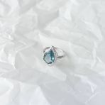 Серебряное кольцо Tiva с топазом Лондон Блю 2.775ct, вес изделия 3,36 гр (2151746) 18 размер