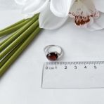 Серебряное кольцо Tiva с натуральным гранатом 5.614ct, вес изделия 3,55 гр (2151999) 17.5 размер