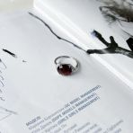 Серебряное кольцо Tiva с натуральным гранатом 5.614ct, вес изделия 3,55 гр (2151999) 17.5 размер