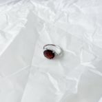 Серебряное кольцо Tiva с натуральным гранатом 5.614ct, вес изделия 3,55 гр (2151999) 17.5 размер