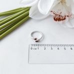 Серебряное кольцо Tiva с натуральным гранатом 0.43ct, вес изделия 2,15 гр (2152019) 17.5 размер