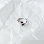 Серебряное кольцо Tiva с натуральным гранатом 0.43ct, вес изделия 2,15 гр (2152019) 17.5 размер