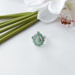 Серебряное кольцо Tiva с натуральным изумрудом 3.058ct, фианитами, вес изделия 4,01 гр (2152880) 18 размер