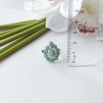 Серебряное кольцо Tiva с натуральным изумрудом 3.058ct, фианитами, вес изделия 4,01 гр (2152880) 18 размер