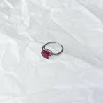 Серебряное кольцо Tiva с натуральным рубином 4.407ct, вес изделия 2,47 гр (2152934) 18 размер