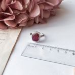 Серебряное кольцо Tiva с натуральным рубином 7.546ct, вес изделия 4,64 гр (2153092) 18 размер